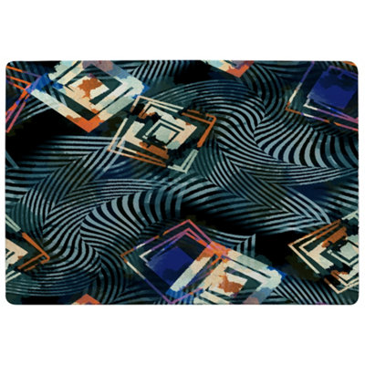 Benjamin Tate Design Geometric Shapes Special Soft Home Rug from B&Q