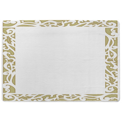 Benjamin Tate Design Egyptian Hieroglyphs Golden Border Special Soft Home Rug from B&Q