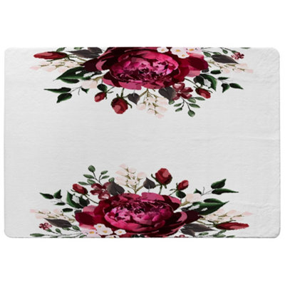 Benjamin Tate Design Open Roses Special Soft Home Rug from B&Q