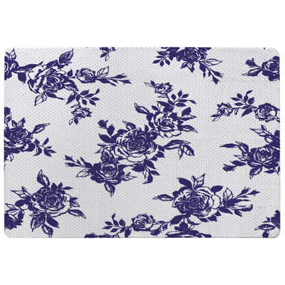 Benjamin Tate Design Roses Print On Polka Dots Special Soft Home Rug from B&Q