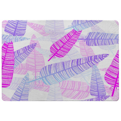 Benjamin Tate Design Purple Feathers Special Soft Home Rug from B&Q