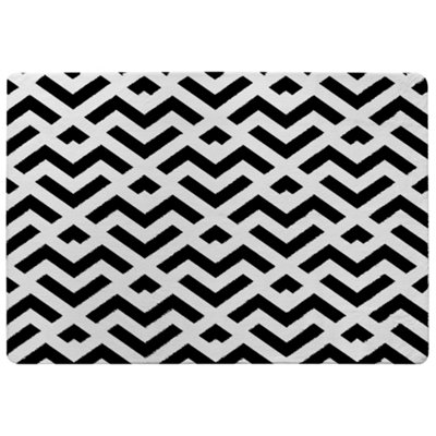 Benjamin Tate Design Black & White Geometric Special Soft Home Rug from B&Q