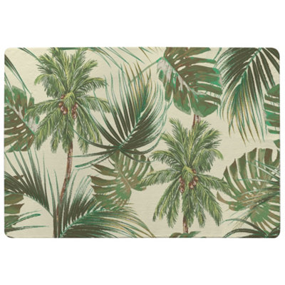 Benjamin Tate Design Tropical Leaves On Yellow Special Soft Home Rug from B&Q
