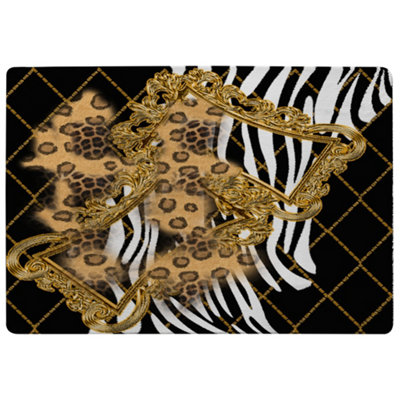 Benjamin Tate Design Zebra & Baroque Special Soft Home Rug from B&Q