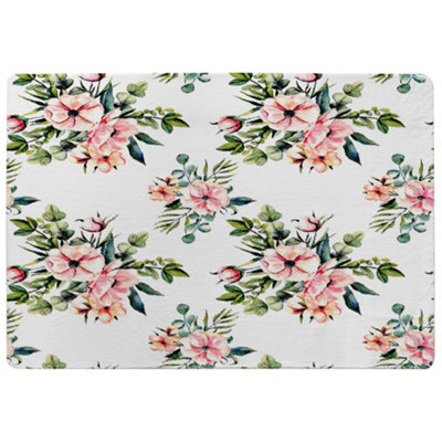 Benjamin Tate Design Watercolour Plants Special Soft Home Rug from B&Q