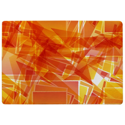 Benjamin Tate Design Orange Geometric Special Soft Home Rug from B&Q