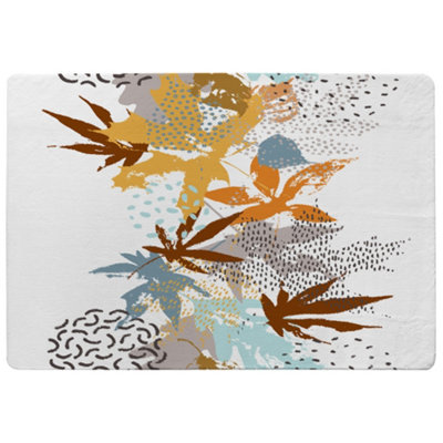 Benjamin Tate Design Japanese Maple Leaves Special Soft Home Rug from B&Q