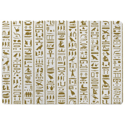 Benjamin Tate Design Acient Egyptian Heiroglyphs Special Soft Home Rug from B&Q