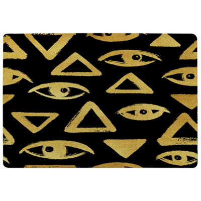 Benjamin Tate Design Eyes & Pyramids Special Soft Home Rug from B&Q