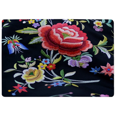Benjamin Tate Design Vibrant Flowers Special Soft Home Rug from B&Q