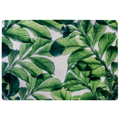 Benjamin Tate Design Tropical Palm Special Soft Home Rug from B&Q