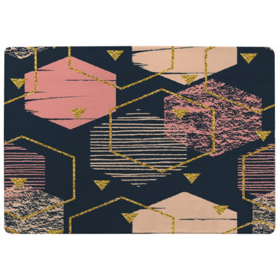 Benjamin Tate Design Hexagons Special Soft Home Rug from B&Q