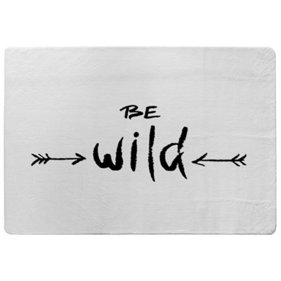 Benjamin Tate Design Be Wild Inspirational Quote Special Soft Home Rug from B&Q