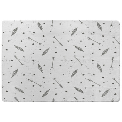 Benjamin Tate Design Feathers And Arrows In Boho Style Special Soft Home Rug from B&Q