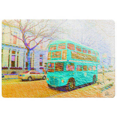 Benjamin Tate Design London Bus Green Front Special Soft Home Rug from B&Q