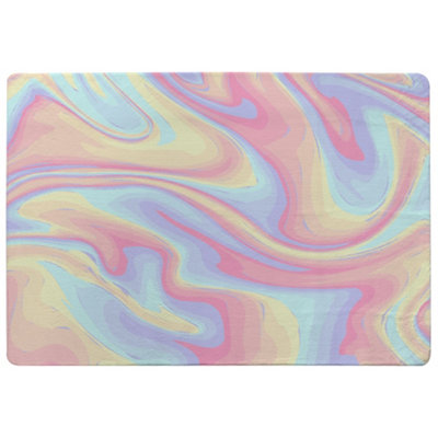 Benjamin Tate Design Colorful Marble Special Soft Home Rug from B&Q