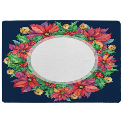 Benjamin Tate Design Holly & Bright Leaves Special Soft Home Rug from B&Q