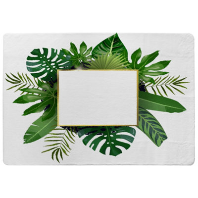 Benjamin Tate Design Botanical Frame Special Soft Home Rug from B&Q