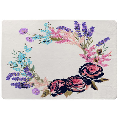 Benjamin Tate Design Beautiful Reath Special Soft Home Rug from B&Q