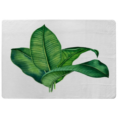 Benjamin Tate Design Bunched Leaves Special Soft Home Rug from B&Q
