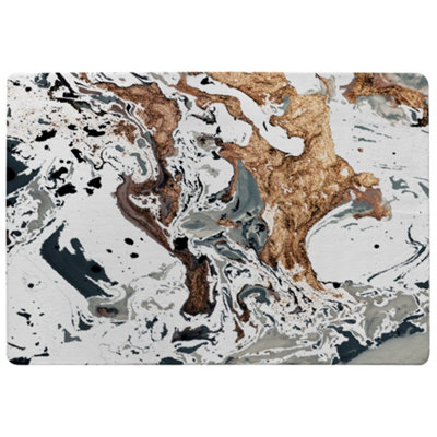 Benjamin Tate Design Bronze Marble Special Soft Home Rug from B&Q