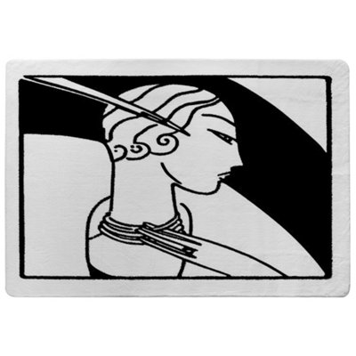 Benjamin Tate Design Art Deco Woman Special Soft Home Rug from B&Q