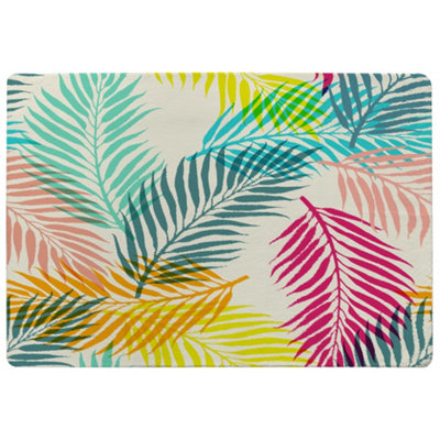 Benjamin Tate Design Multi Coloured Tropical Leaves Special Soft Home Rug from B&Q