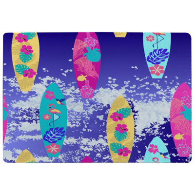 Benjamin Tate Design Tropical Surf Special Soft Home Rug from B&Q