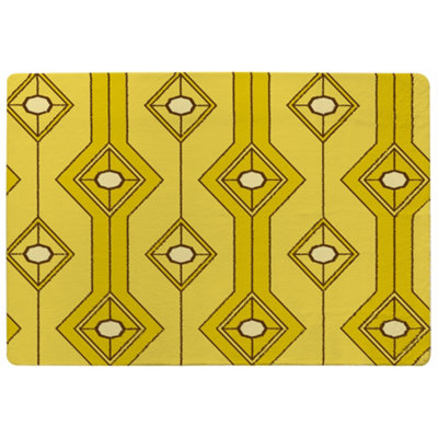 Benjamin Tate Design Yellow Geometric Special Soft Home Rug