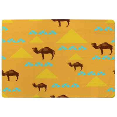Benjamin Tate Design Camels & Pyramids Special Soft Home Rug from B&Q