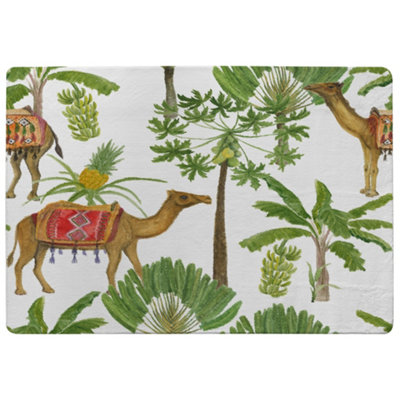 Benjamin Tate Design Camels & Palm Trees Special Soft Home Rug from B&Q