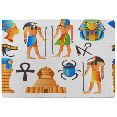 Benjamin Tate Design Egyptian Mythological Signs Special Soft Home Rug from B&Q