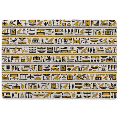 Benjamin Tate Design Ancient Egyptian Hieroglyphs Special Soft Home Rug from B&Q
