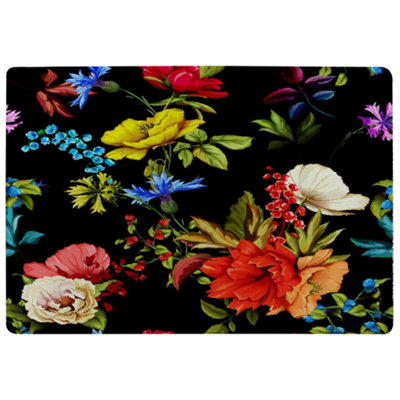Benjamin Tate Design Bright Vibrant Flowers Special Soft Home Rug from B&Q