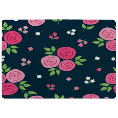 Benjamin Tate Design Rose Bud Pattern Special Soft Home Rug from B&Q