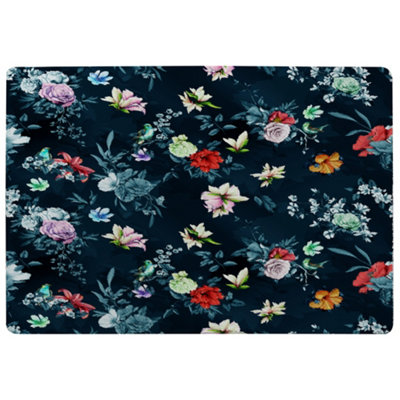 Benjamin Tate Design Roses & Other Bright Flowers Special Soft Home Rug from B&Q