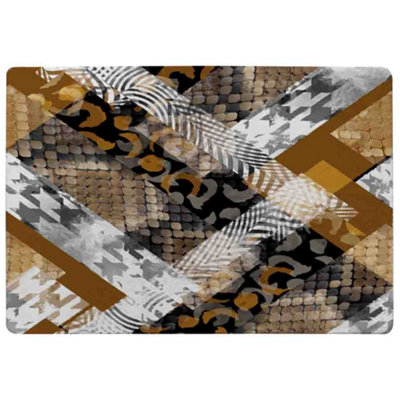 Benjamin Tate Design Geometric Snake Skin & Patterns Special Soft Home Rug from B&Q