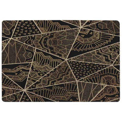 Benjamin Tate Design Geometric Triangles With Patterns Special Soft Home Rug from B&Q