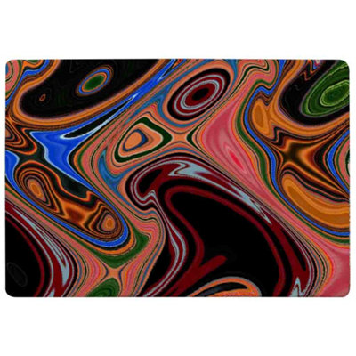 Benjamin Tate Design Pyschedelic Marble Pattern Special Soft Home Rug from B&Q