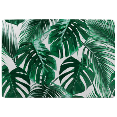 Benjamin Tate Design Palm Leaves Special Soft Home Rug from B&Q
