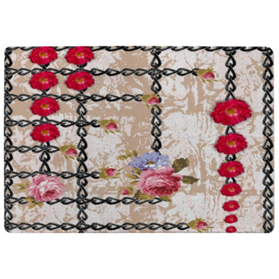 Benjamin Tate Design Flowers & Chains Special Soft Home Rug from B&Q