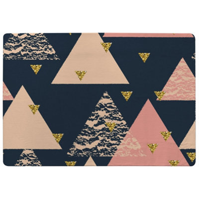 Benjamin Tate Design Triangle Pattern Special Soft Home Rug from B&Q