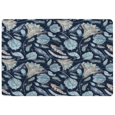 Benjamin Tate Design Boho Chic Indigo Pattern Special Soft Home Rug from B&Q