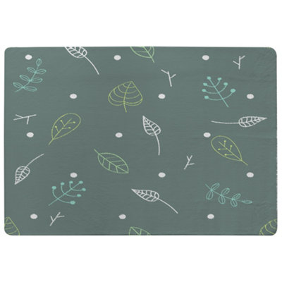 Benjamin Tate Design Hand Drawn Leaves Special Soft Home Rug from B&Q