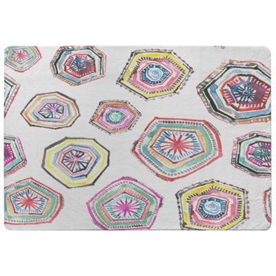 Benjamin Tate Design Hand Painted Multicolor Watercolor Special Soft Home Rug from B&Q