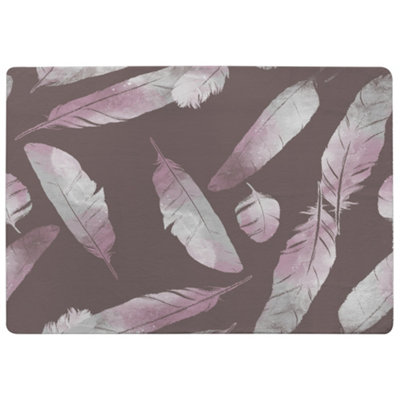 Benjamin Tate Design Imprints Bird Feathers Special Soft Home Rug from B&Q