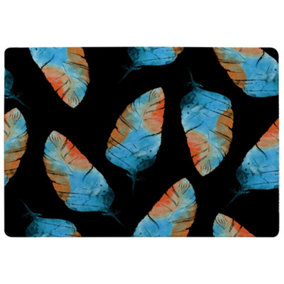 Benjamin Tate Design Imprints Boho Feathers Special Soft Home Rug from B&Q