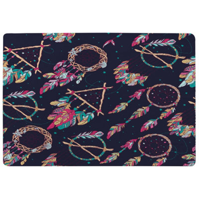 Benjamin Tate Design Pattern With Different Dream Catcher Amulet Special Soft Home Rug from B&Q
