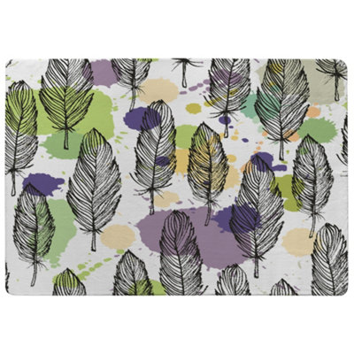 Benjamin Tate Design Spotted Coloured Feather Special Soft Home Rug from B&Q