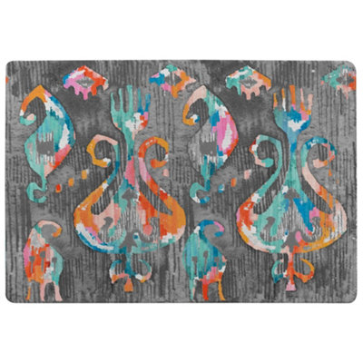 Benjamin Tate Design Trendy Tribal Pattern In Watercolour Style Special Soft Home Rug from B&Q
